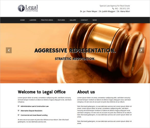 aggressive law legal wordpress themes