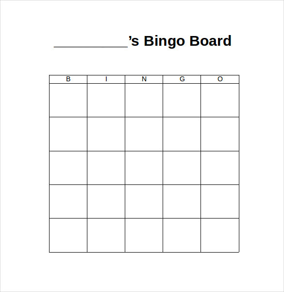 Blank Bingo Template 15 PSD Word PDF Vector EPS Format Download