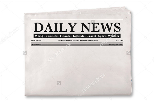 Blank Newspaper Template Free Word Pdf Indesign Eps Documents Download Free Premium Templates