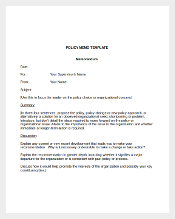 Simple Policy Memo Template