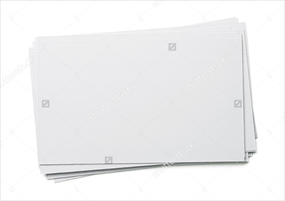 blank white index postcard