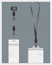 Lanyard And Retractor With Vector EPS Format