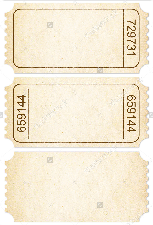 Blank Ticket Template Printable