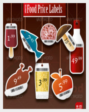 Food Price Tag Template Download AI Illustrator Format
