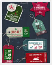15 Christmas Price Tags PSD Format