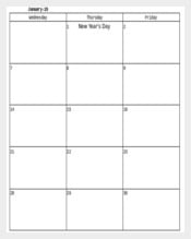 Monthly Schedule Excel Template - 2015 All Months_1