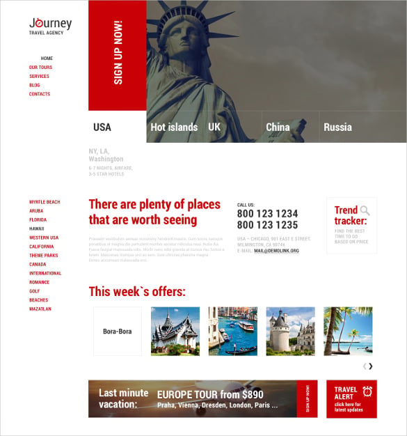 premium travel agency responsive wordpress theme