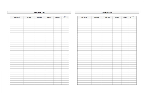 Free Password Spreadsheet Template from images.template.net