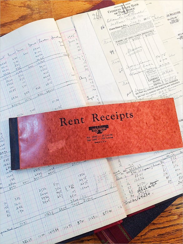 rent receipts book