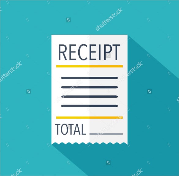 flat design receipt template