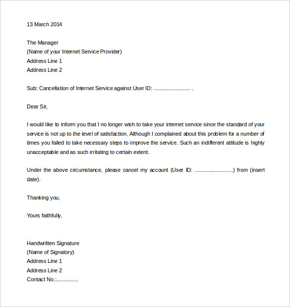 9+ Service Termination Letter Templates - Word, PDF | Free & Premium ...