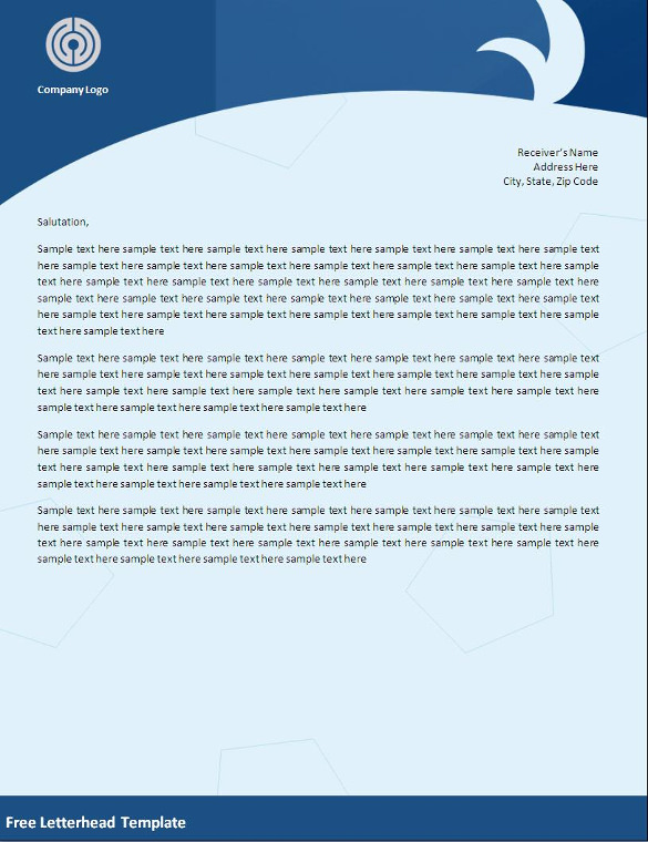 Word Document Business Letterhead Template