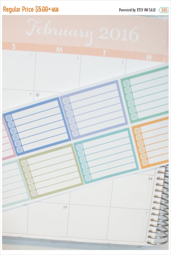 blank checklist planner