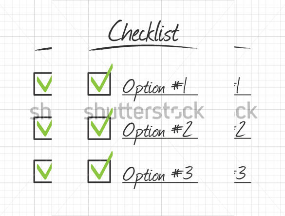 hand drawn blank checklist to dwonload