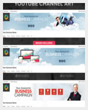 7 Designs of Corporate YouTube banner