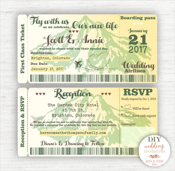 printable wedding invitation set1