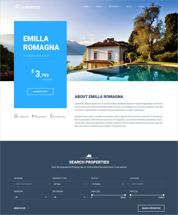 multiconcept real estate wordpress website theme