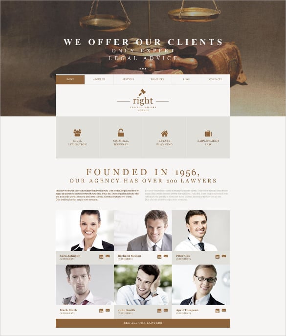 law legal firm muse php template