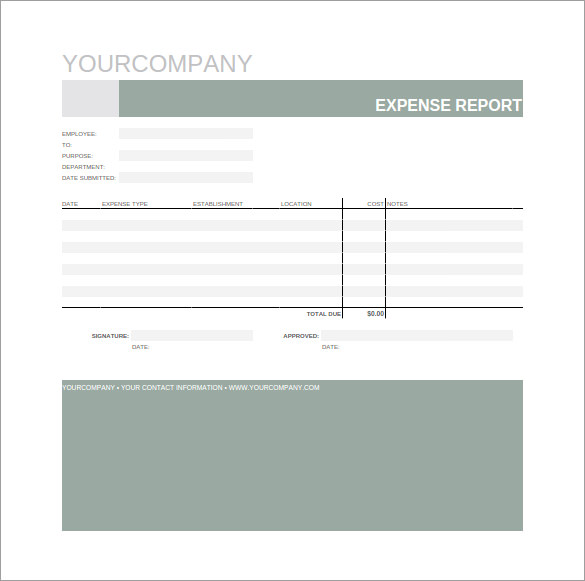 expense report spreadsheet template download