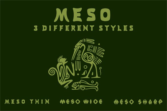 meso 3 font styles