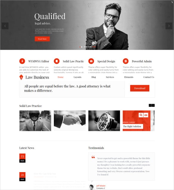 Bankruptcy Law Website Template
