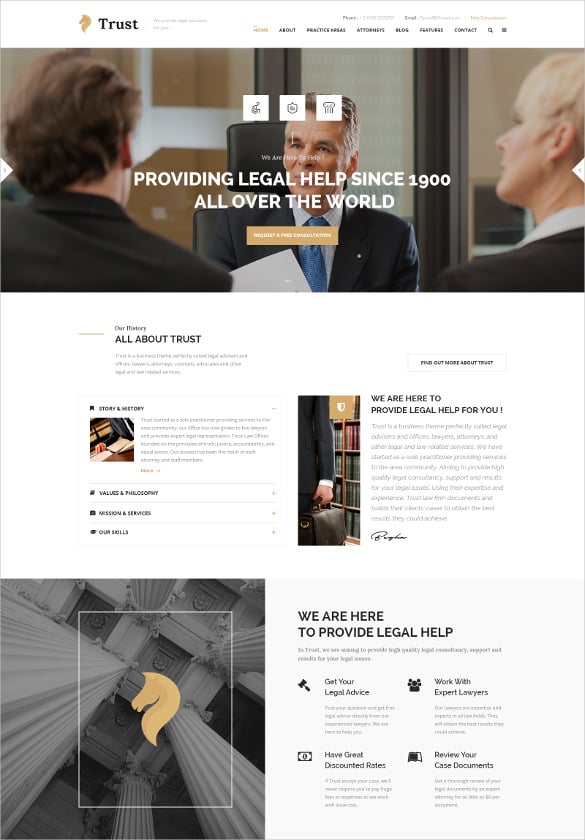law legal business psd template