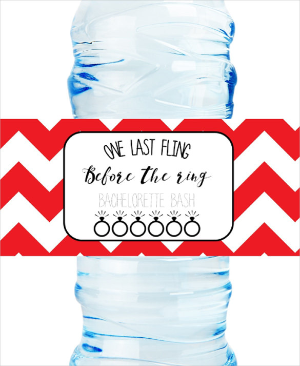 instant download diy water bottle label template