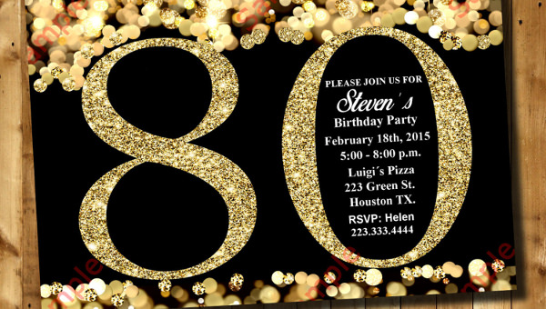 26+ 80th Birthday Invitation Templates – Free Sample, Example, Format Download