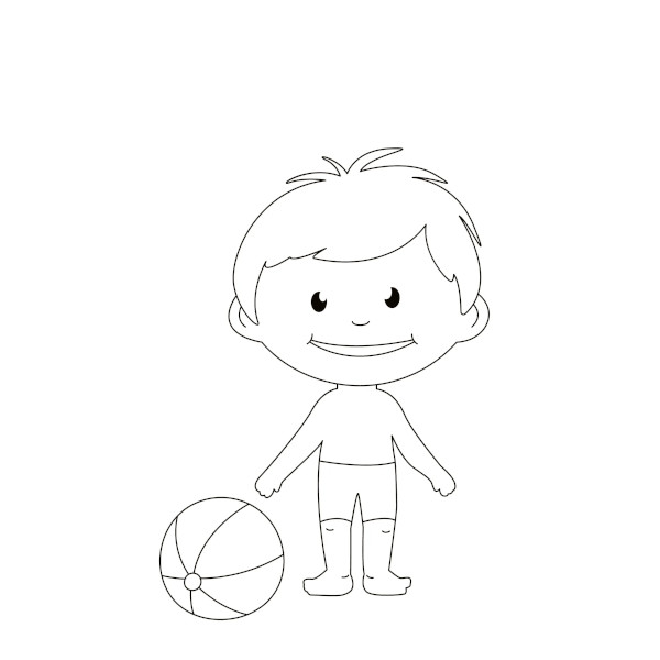 cartoon summer drawing coloring page