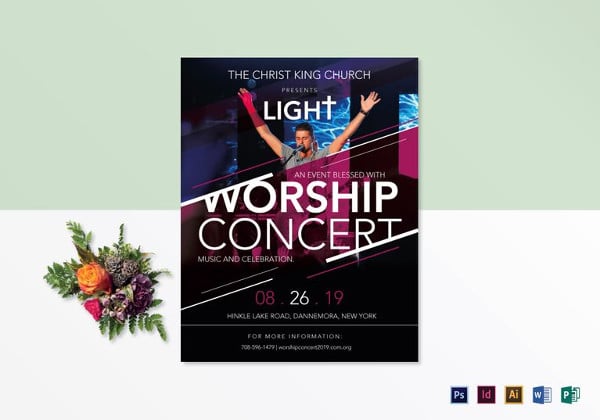 church worship concert flyer template