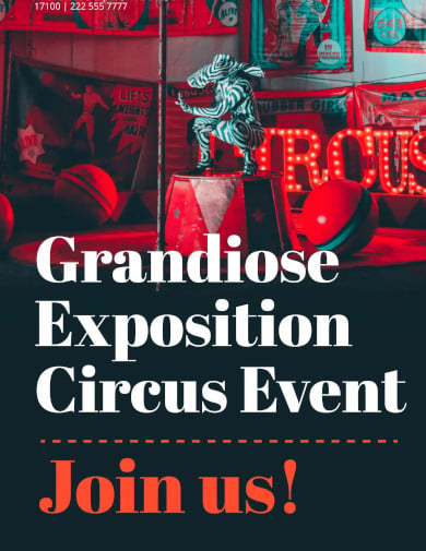 circus event poster template