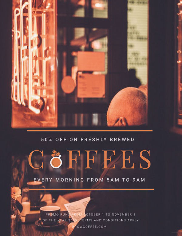 coffee shop flyer template