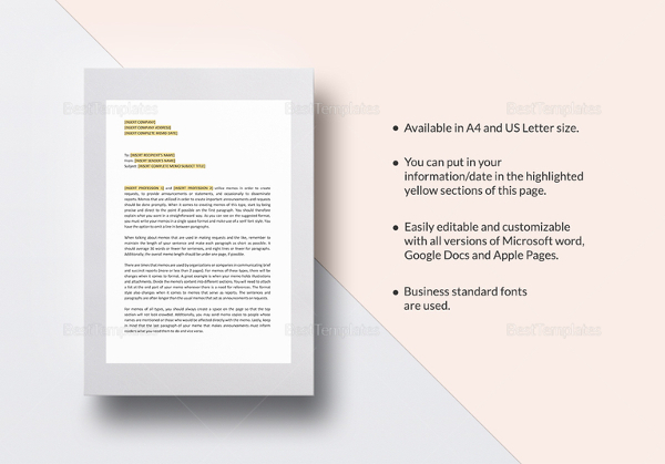 company-memo-sample-template
