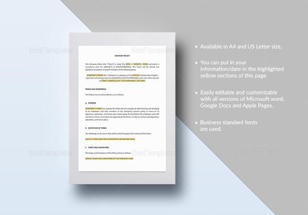 Policy Memo Template - 15+ Word, PDF, Google Docs Documents Download