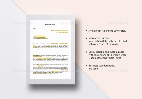 15+ Debit Memo Templates - PDF, DOC, Excel