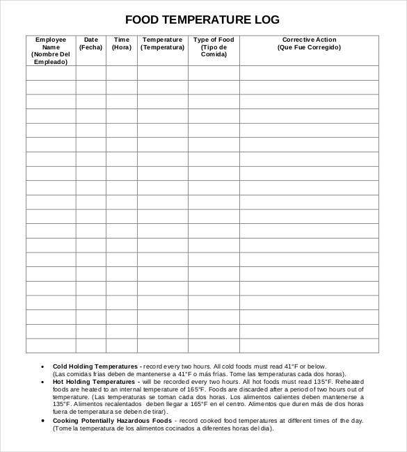 Food Log Templates 16 Free Word Excel PDF Formats