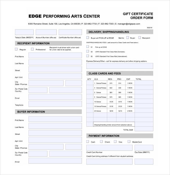 10+ Fitness Gift Certificate Templates - DOC, PDF