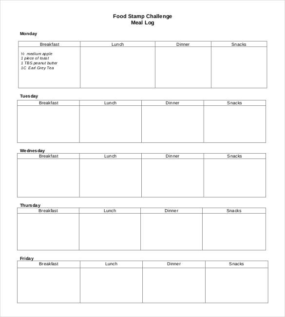 33+ Food Log Templates - DOC, PDF, Excel