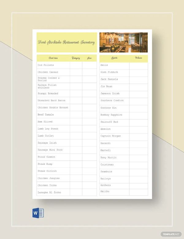 19+ Food Inventory Templates Free, Sample, Example, Format Download