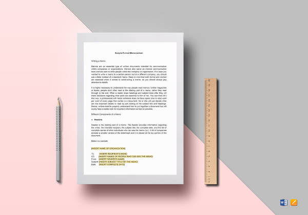 formal memorandum template