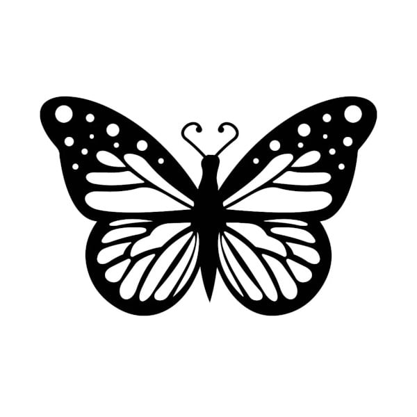 free butterfly drawing template