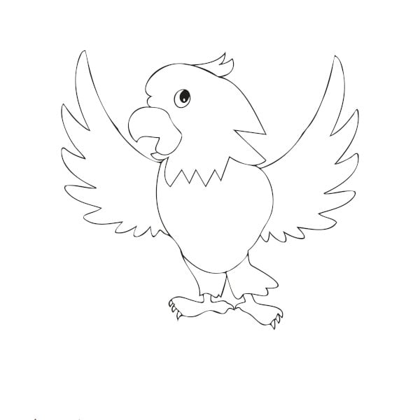 free cartoon eagle drawing