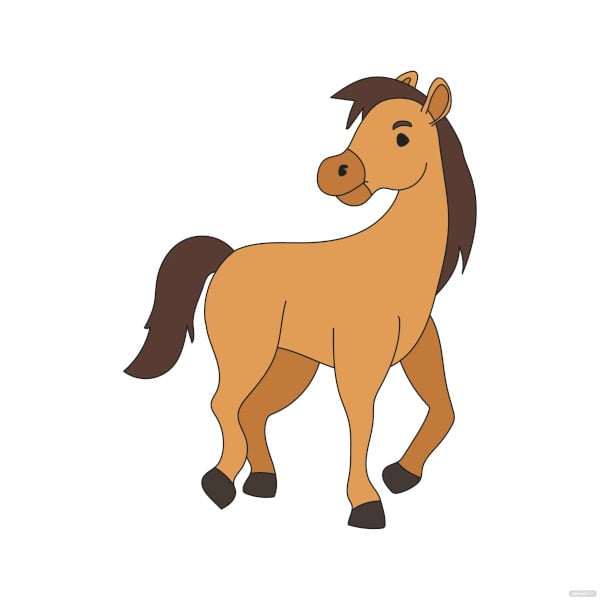 free horse drawing template