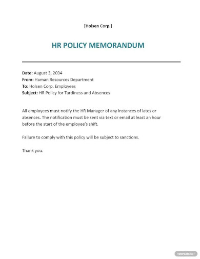 20+ Policy Memo Templates – Sample Word, Google Docs Format Download