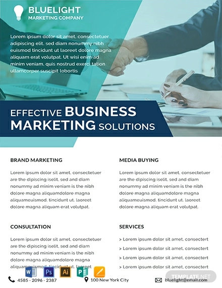 investment marketing datasheet template