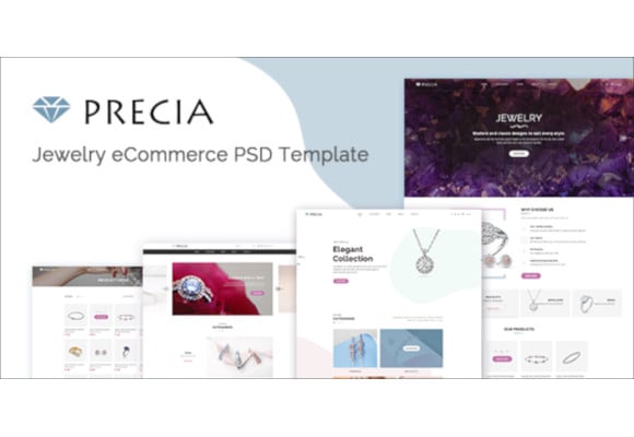 jewelry responsive ecommerce psd template