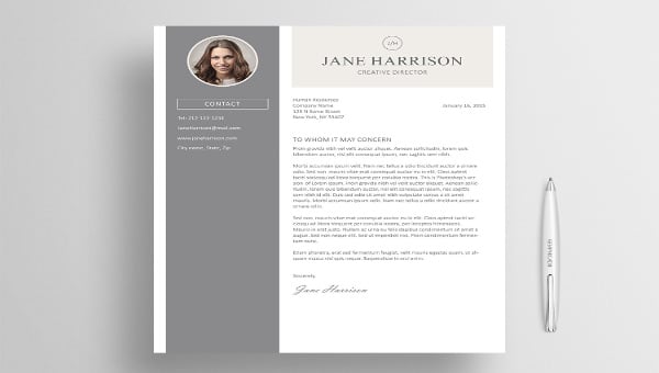 academic cover letter template latex