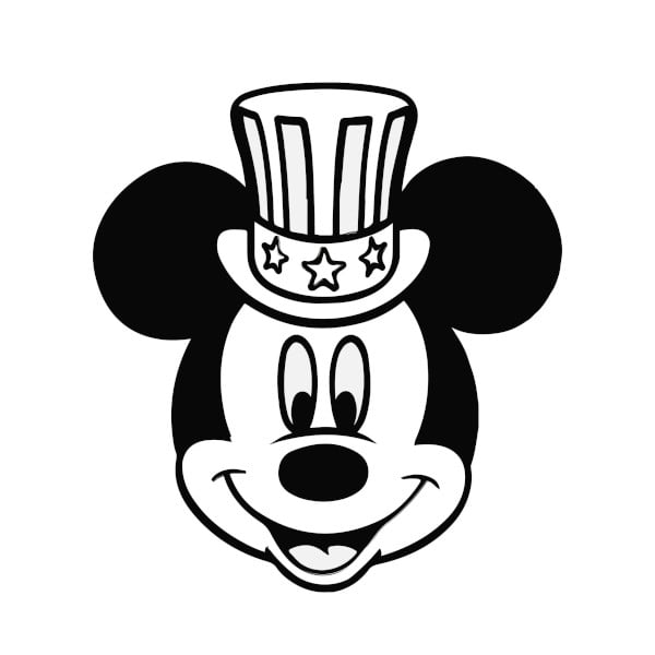 mickey mouse easy drawing template