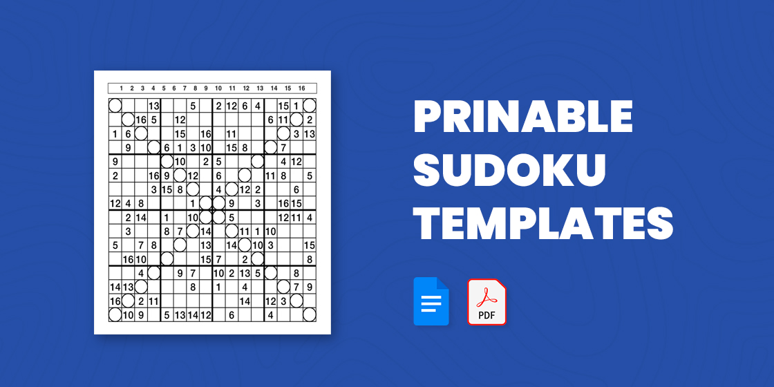 24 Printable Printable Sudoku Grids Forms and Templates - Fillable Samples  in PDF, Word to Download