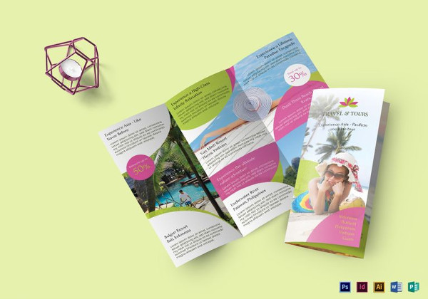 printable travel and tour brochure template